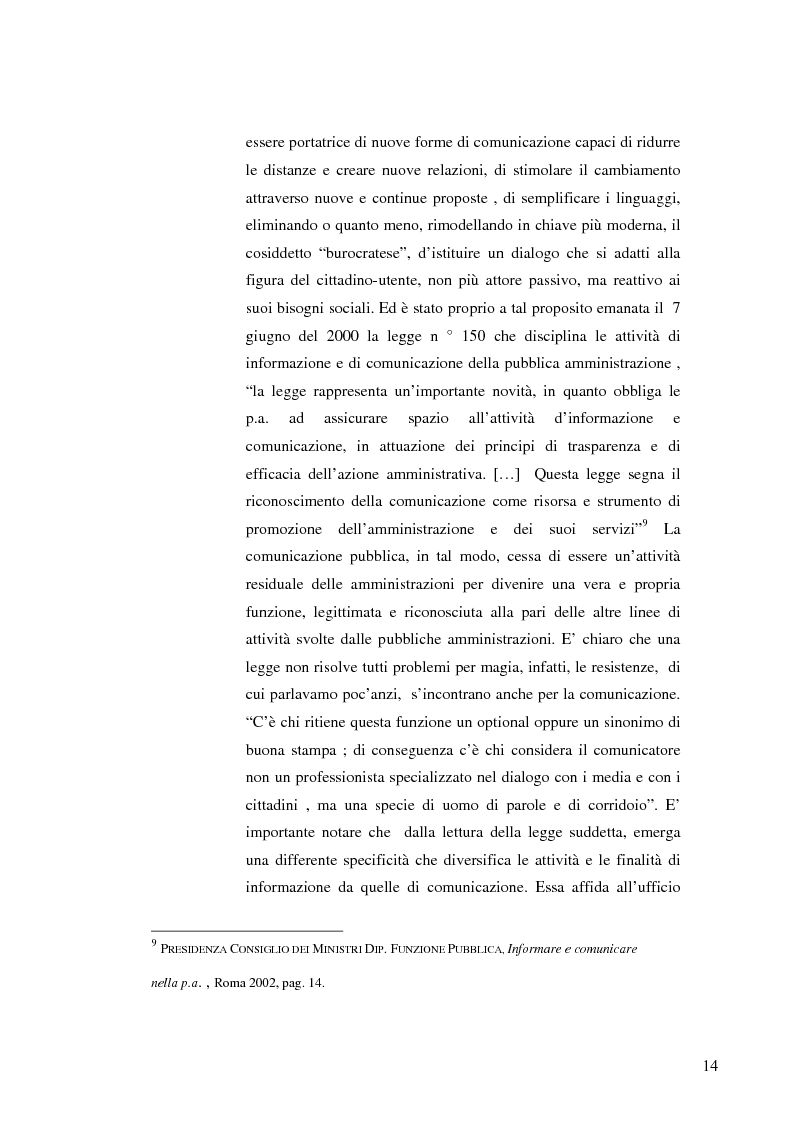 Anteprima della tesi: Strategie e normative per la formazione del comunicatore pubblico, Pagina 9