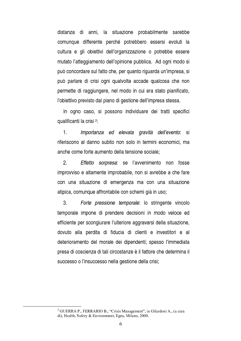Anteprima della tesi: Una opportunità chiamata crisi. Il caso Mercedes Classe A., Pagina 4
