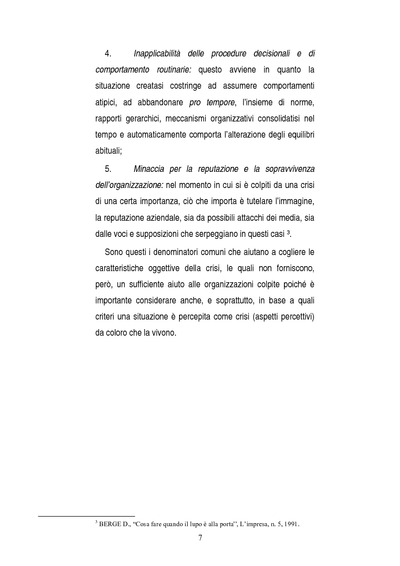 Anteprima della tesi: Una opportunità chiamata crisi. Il caso Mercedes Classe A., Pagina 5