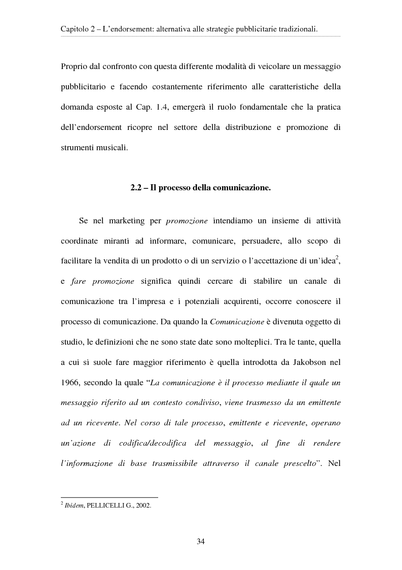 Anteprima della tesi: L'evoluzione del ruolo del testimonial nel mercato degli strumenti musicali: il caso degli Endorsers, Pagina 2