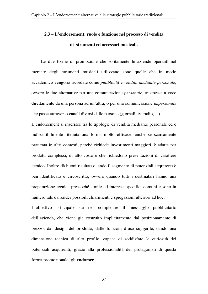 Anteprima della tesi: L'evoluzione del ruolo del testimonial nel mercato degli strumenti musicali: il caso degli Endorsers, Pagina 5