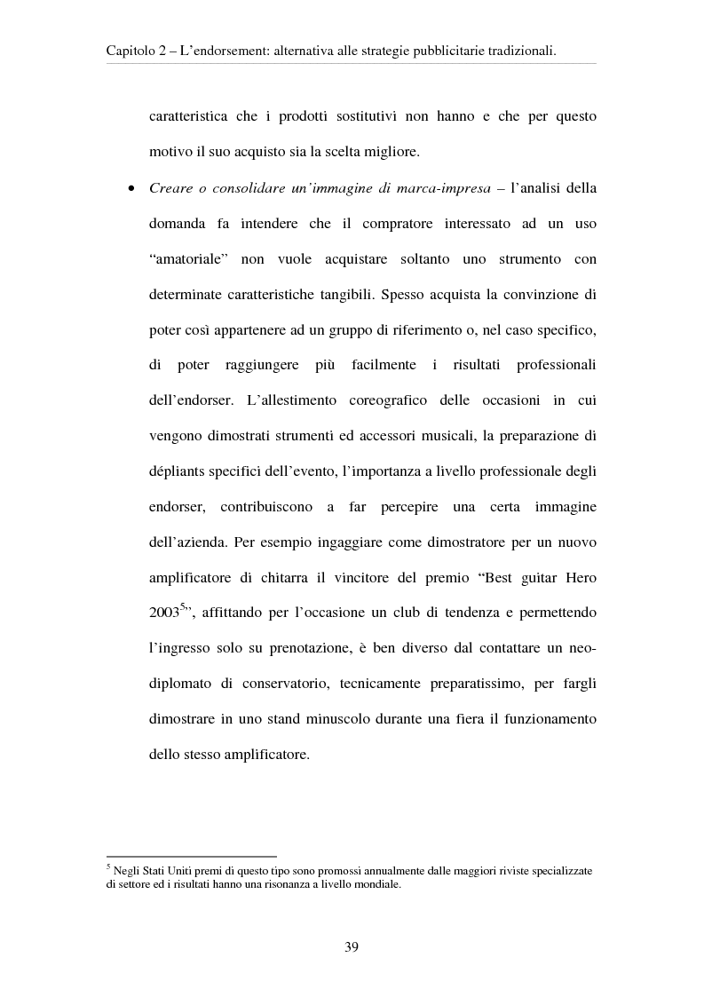 Anteprima della tesi: L'evoluzione del ruolo del testimonial nel mercato degli strumenti musicali: il caso degli Endorsers, Pagina 7