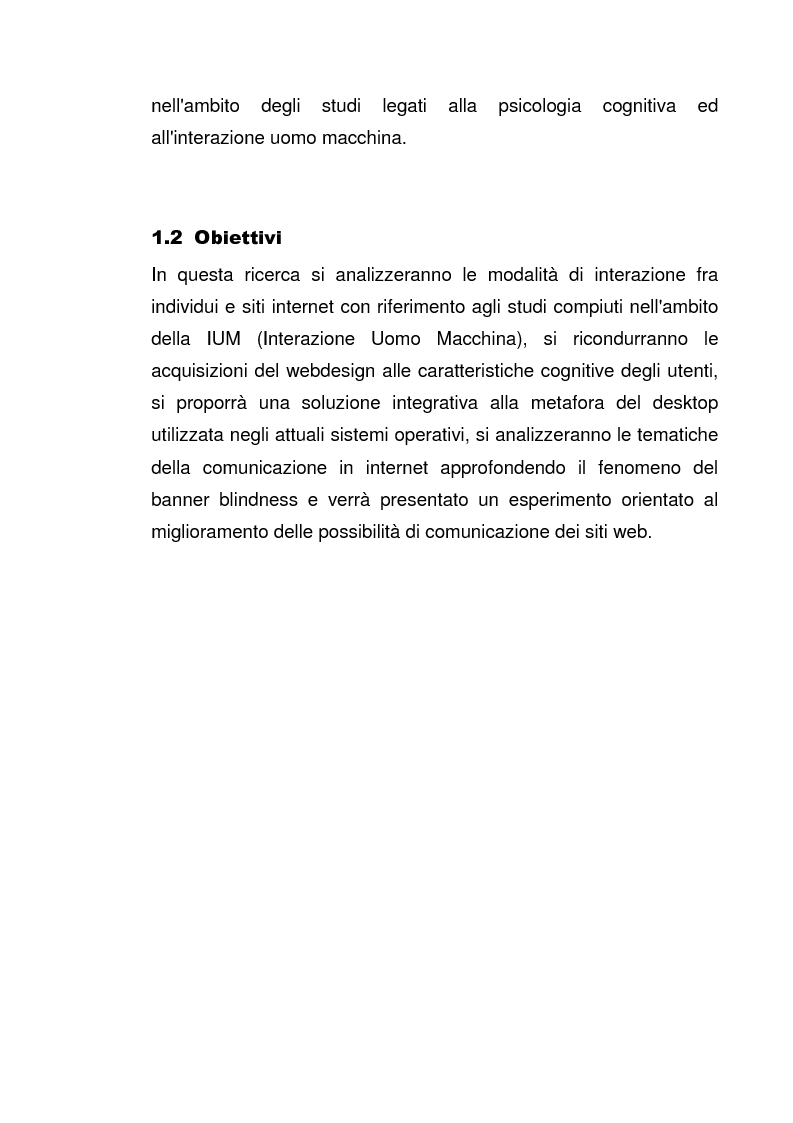 Anteprima della tesi: Interazione Uomo Macchina: un'indagine sperimentale sul banner blindness, Pagina 4