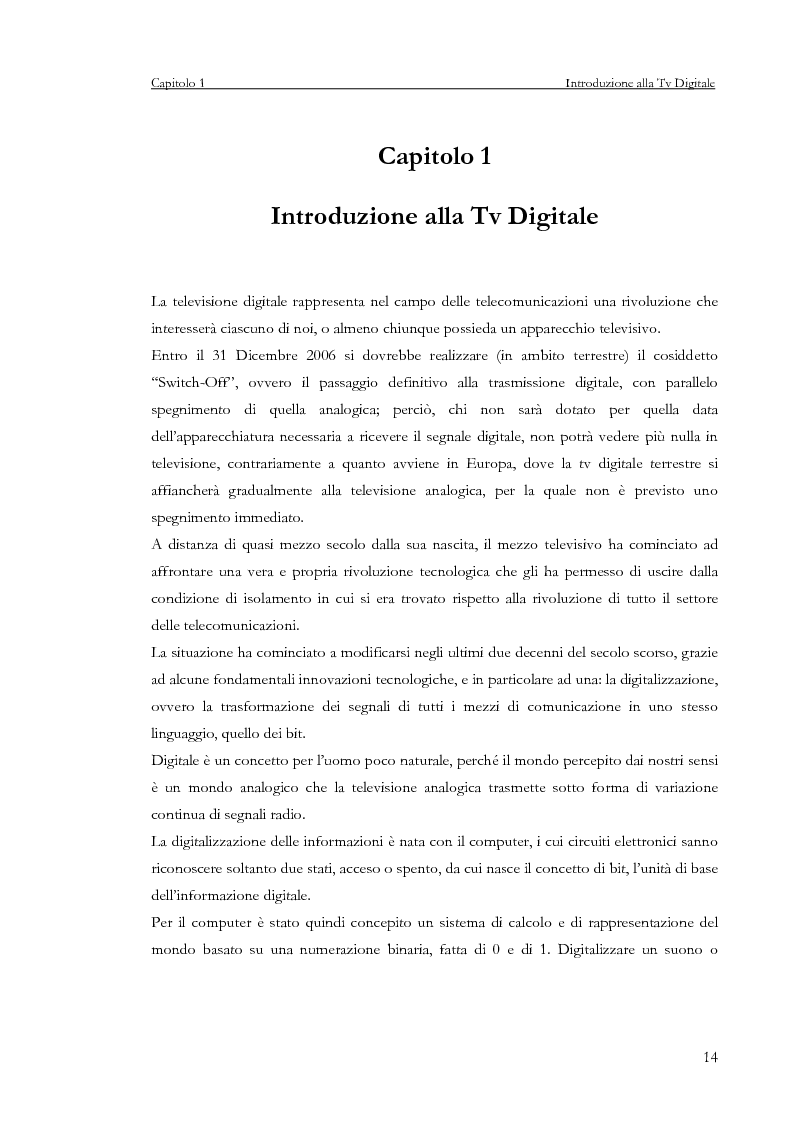 Anteprima della tesi: Sviluppo di un servizio di teleprenotazione eventi per Tv digitale su piattaforma DVB-MHP, Pagina 3