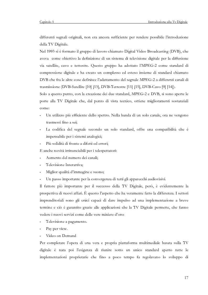 Anteprima della tesi: Sviluppo di un servizio di teleprenotazione eventi per Tv digitale su piattaforma DVB-MHP, Pagina 6
