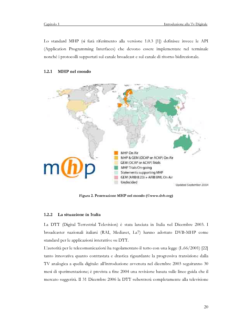 Anteprima della tesi: Sviluppo di un servizio di teleprenotazione eventi per Tv digitale su piattaforma DVB-MHP, Pagina 9
