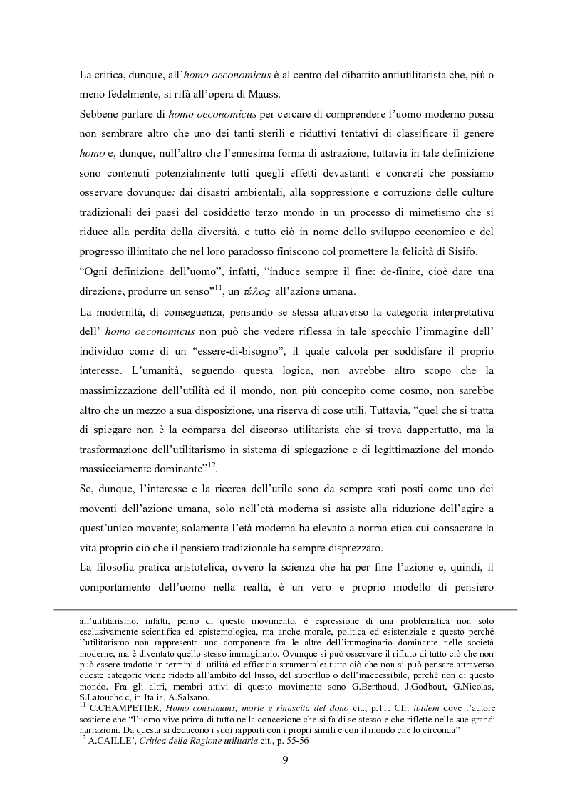 Anteprima della tesi: A partire da Marcel Mauss: il paradosso del dono fra reciprocità e dispendio., Pagina 6