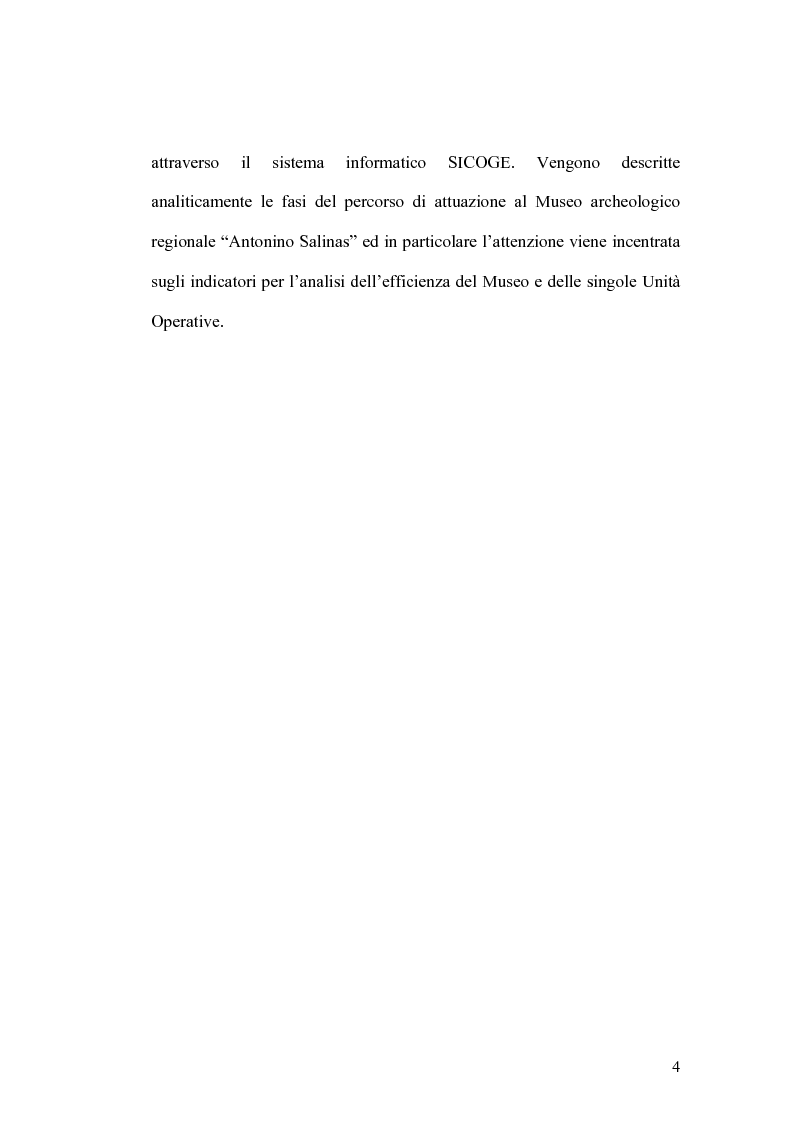 Anteprima della tesi: Il controllo di gestione e la misura della performance dell'azienda pubblica: l'analisi dell'efficienza con il sistema SICOGE, Pagina 4