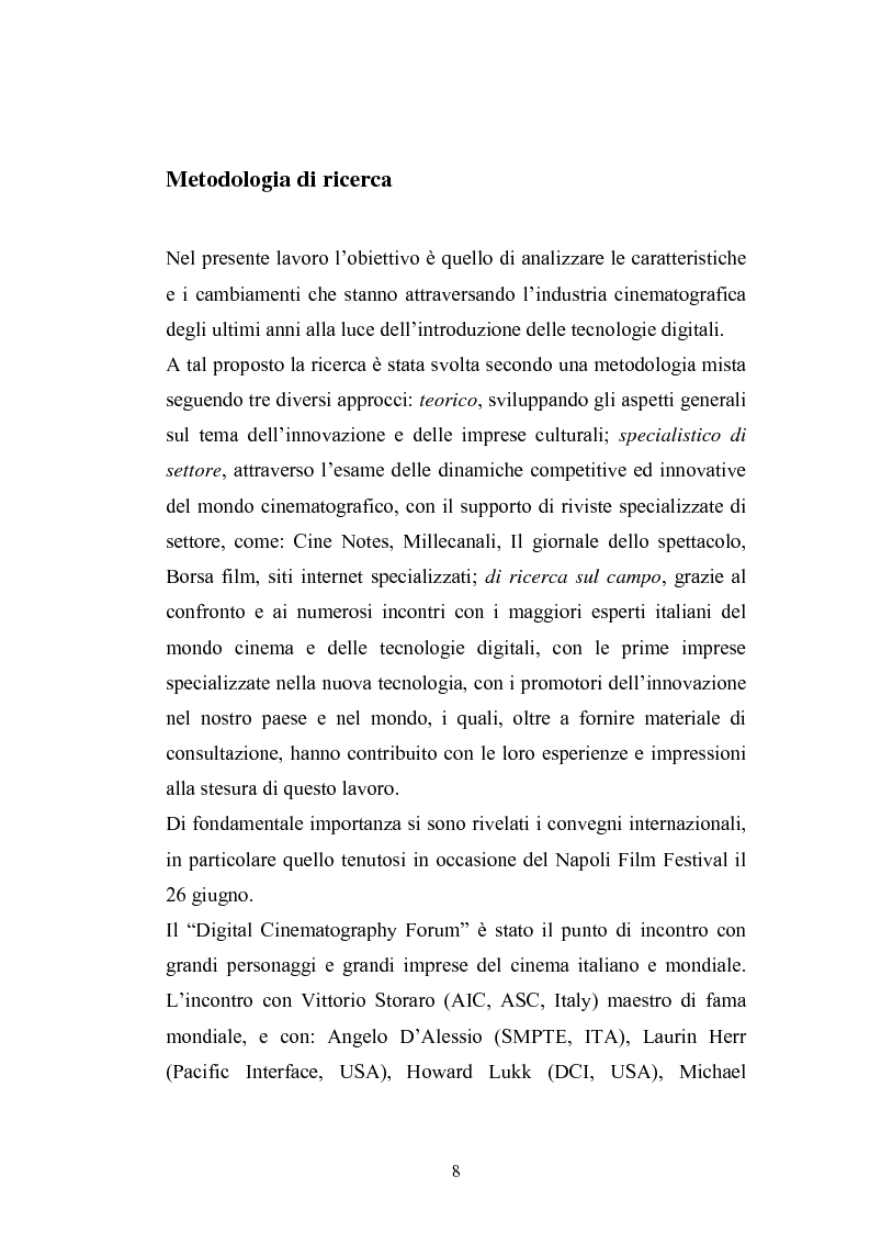 Anteprima della tesi: Il Cinema Digitale: un'opportunità per lo sviluppo della cinematografia, Pagina 4