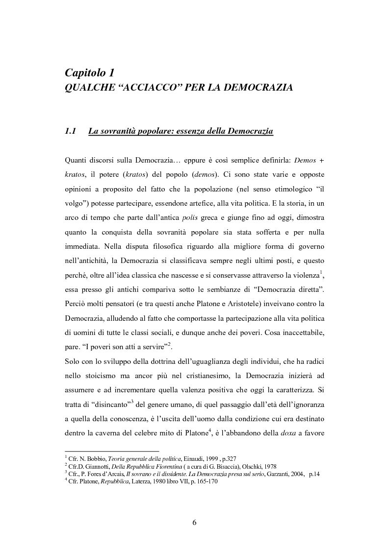 Anteprima della tesi: Antipolitica: una minaccia per la democrazia in Italia, Pagina 3