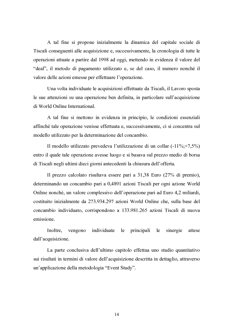 Anteprima della tesi: Le concentrazioni nel settore ICT: una analisi dei prezzi pagati da Tiscali, Pagina 14