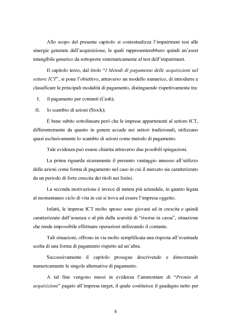 Anteprima della tesi: Le concentrazioni nel settore ICT: una analisi dei prezzi pagati da Tiscali, Pagina 8