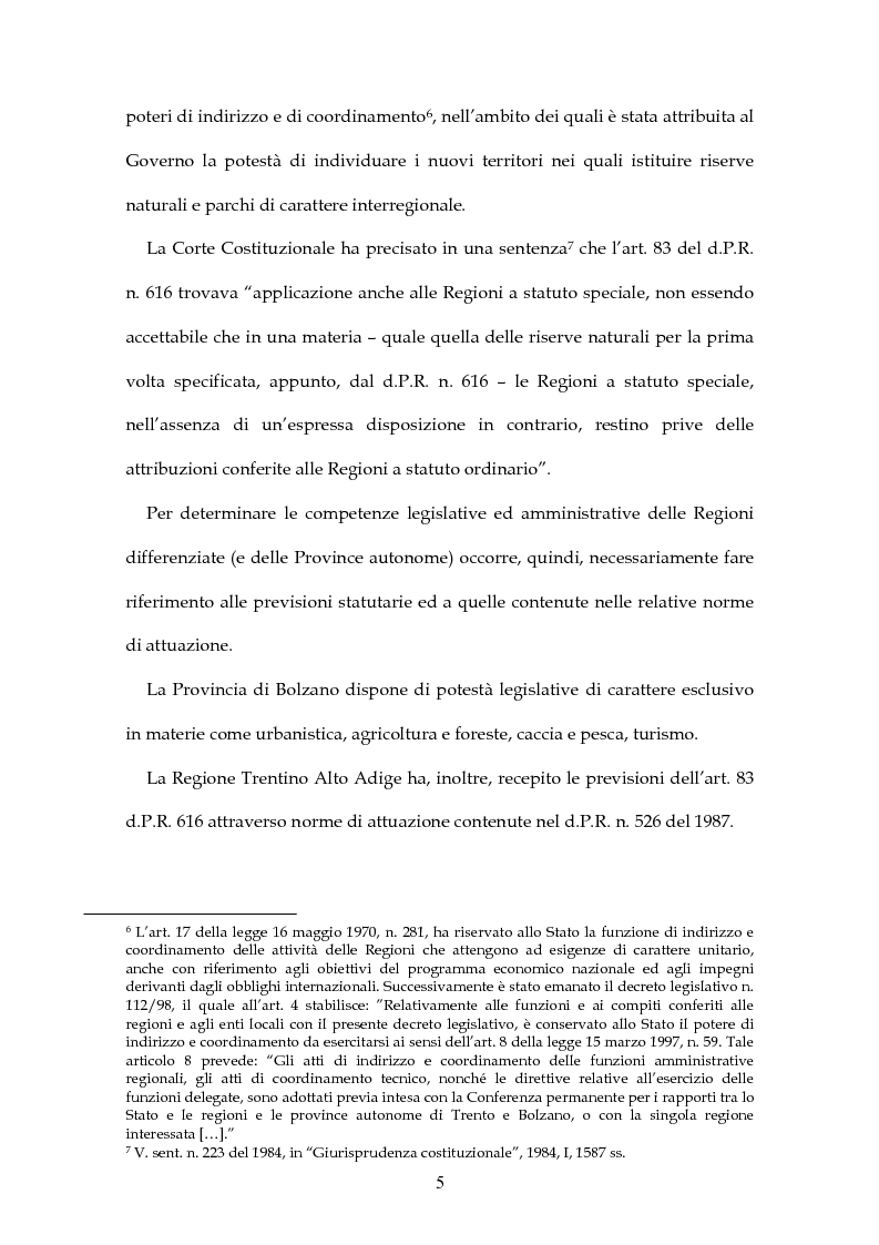 Anteprima della tesi: Parchi e riserve naturali tra Stato e Regioni, Pagina 3