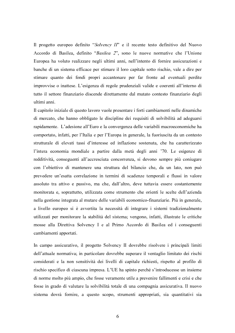 Anteprima della tesi: Stima del capitale sotto rischio di assicurazioni e banche: le nuove normative europee a confronto, Pagina 2