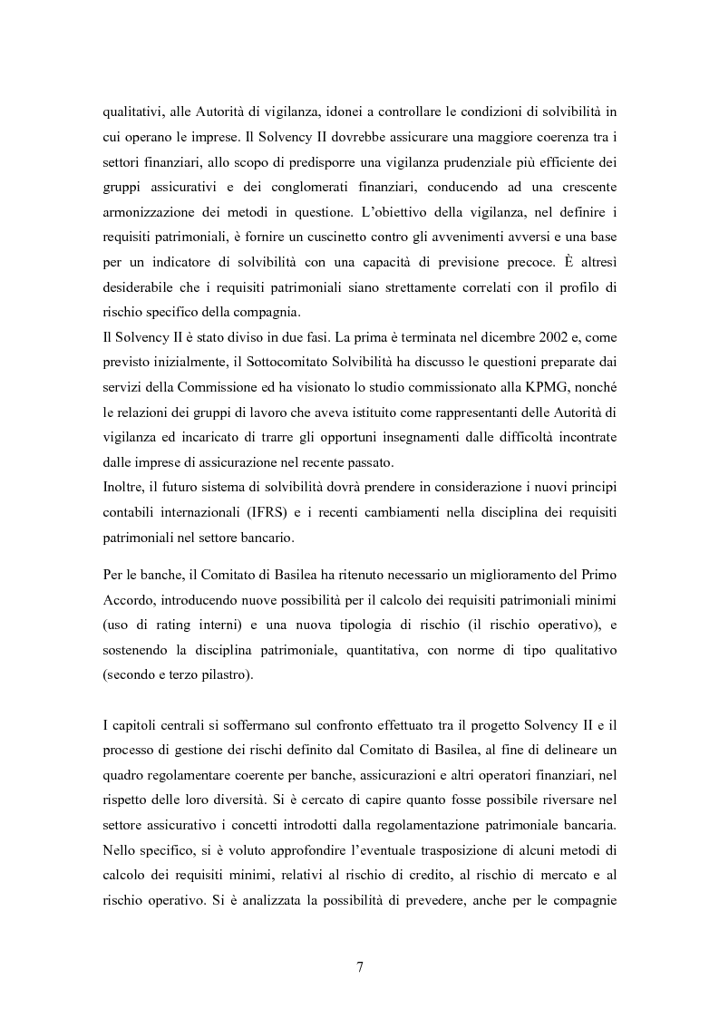 Anteprima della tesi: Stima del capitale sotto rischio di assicurazioni e banche: le nuove normative europee a confronto, Pagina 3