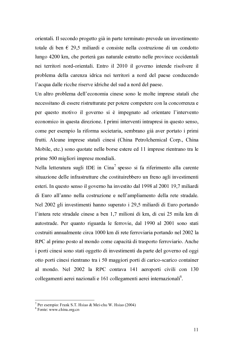 Anteprima della tesi: Gli Investimenti Diretti Esteri Nella Cina Del Nuovo Millennio: Aspetti Tributari, Pagina 9
