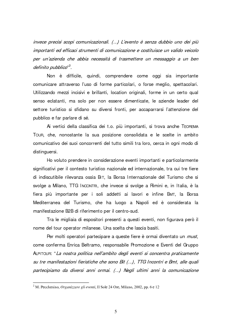 Anteprima della tesi: Gli eventi nel turismo: il caso emblematico di Teorema Tour, Pagina 2