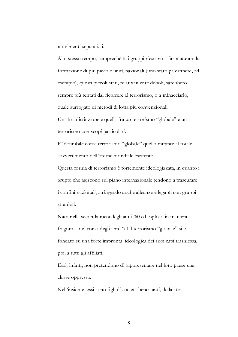 Anteprima della tesi: Geopolitica del terrorismo: rassegna di dati recenti., Pagina 8