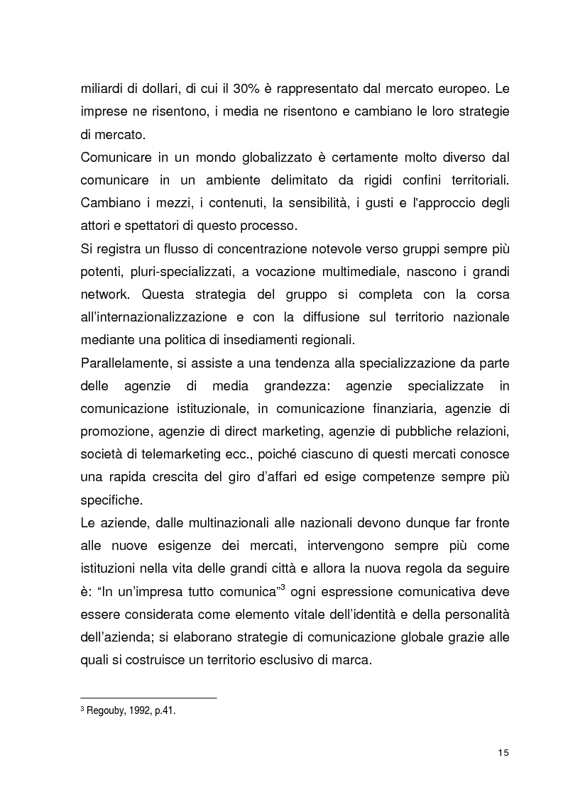 Anteprima della tesi: La globalizzazione della comunicazione pubblicitaria: le campagne internazionali, Pagina 10