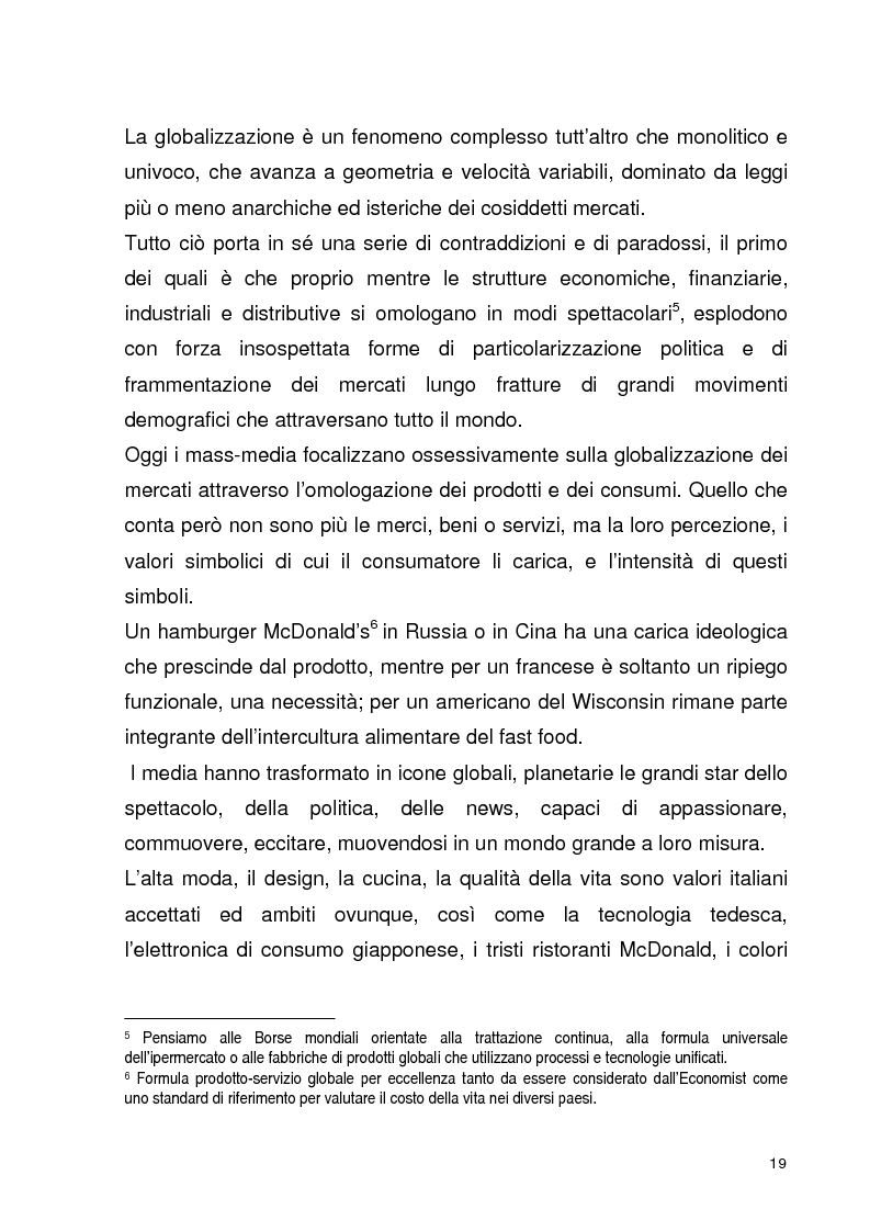Anteprima della tesi: La globalizzazione della comunicazione pubblicitaria: le campagne internazionali, Pagina 14
