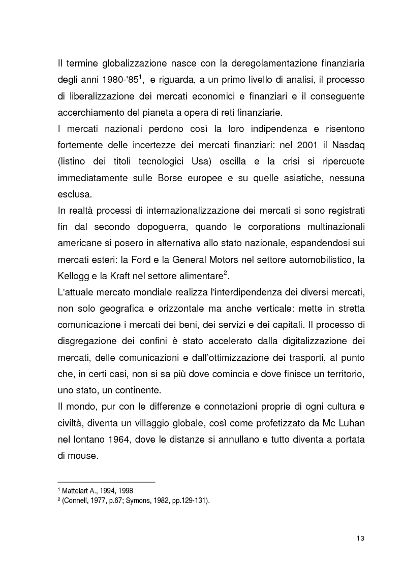 Anteprima della tesi: La globalizzazione della comunicazione pubblicitaria: le campagne internazionali, Pagina 8