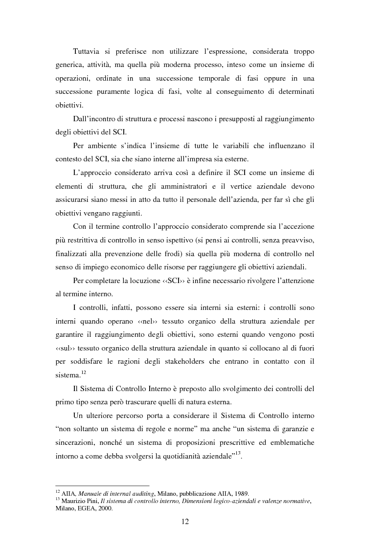 Anteprima della tesi: Il sistema dei controlli interni nelle aziende complesse, Pagina 11