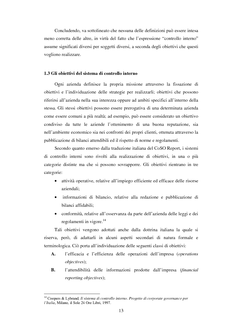 Anteprima della tesi: Il sistema dei controlli interni nelle aziende complesse, Pagina 12