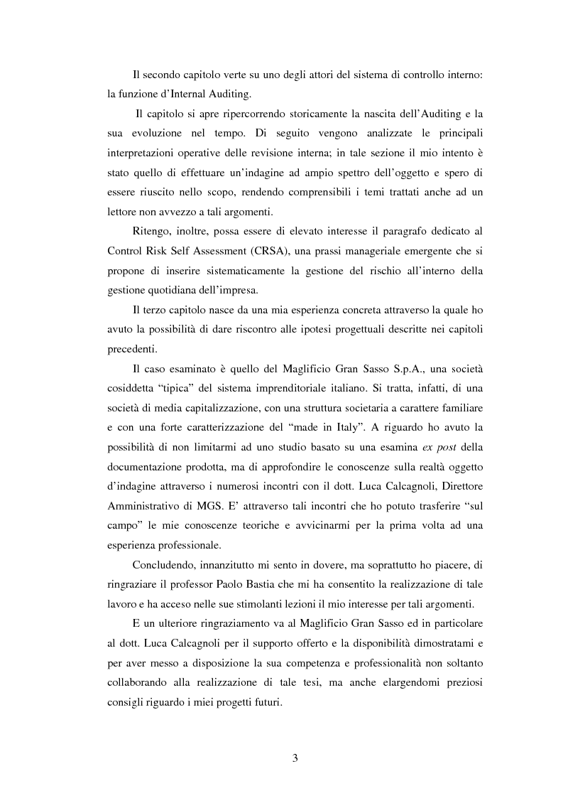 Anteprima della tesi: Il sistema dei controlli interni nelle aziende complesse, Pagina 3