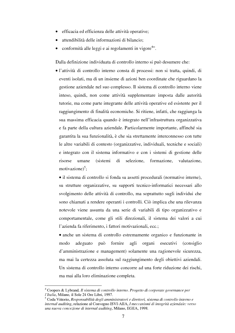 Anteprima della tesi: Il sistema dei controlli interni nelle aziende complesse, Pagina 6