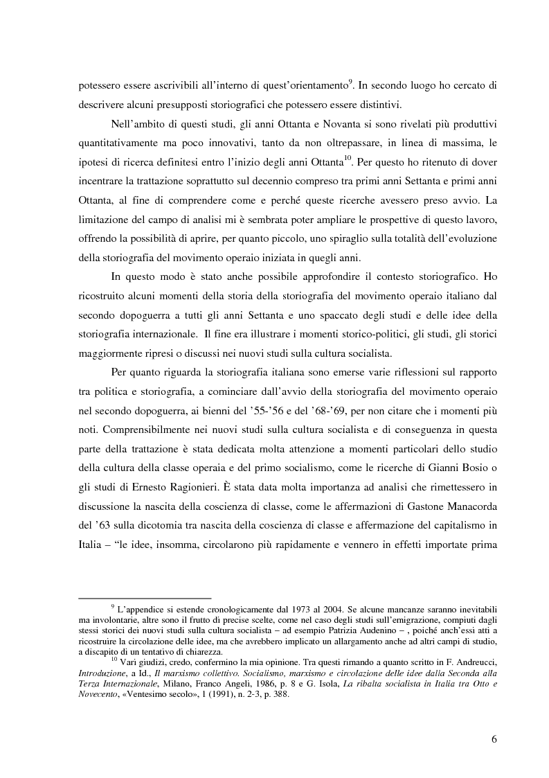 Anteprima della tesi: Socialismo e cultura in Italia nel periodo della Seconda Internazionale, Pagina 3
