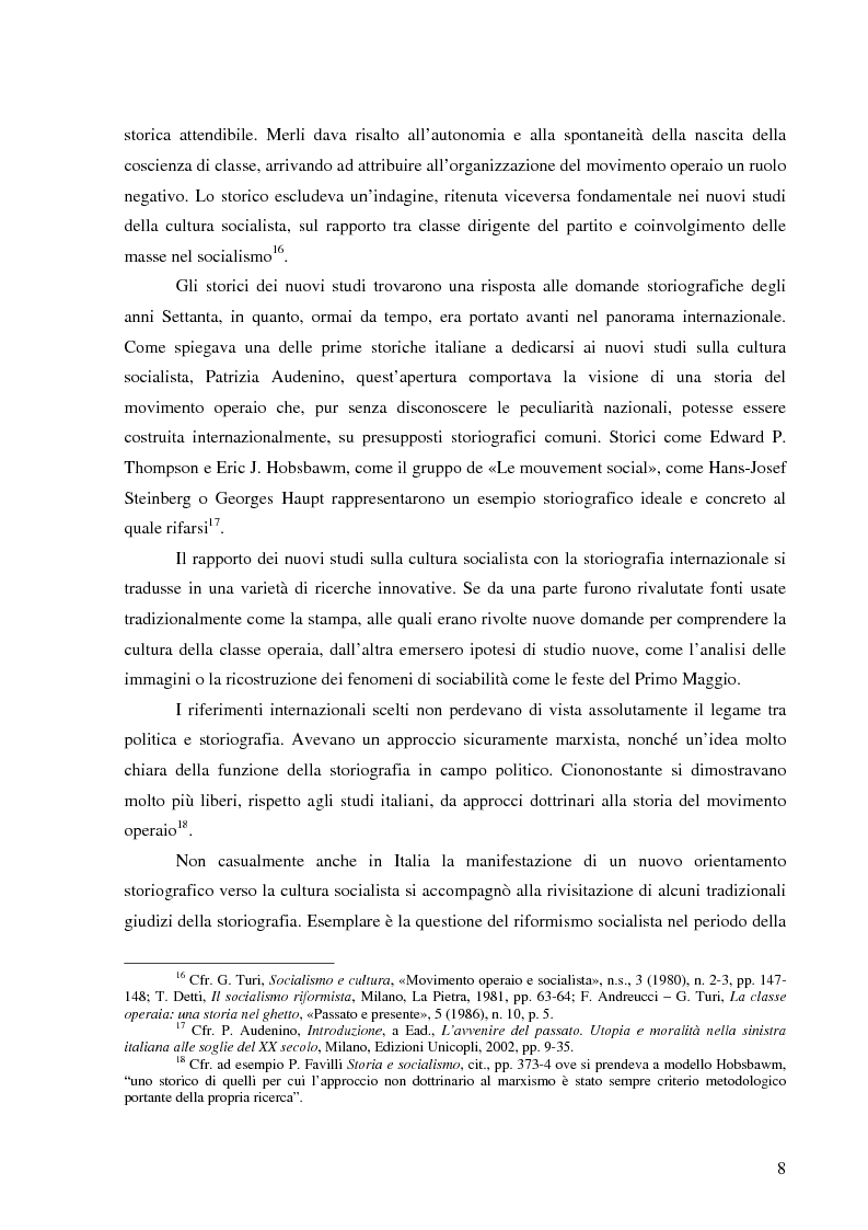 Anteprima della tesi: Socialismo e cultura in Italia nel periodo della Seconda Internazionale, Pagina 5