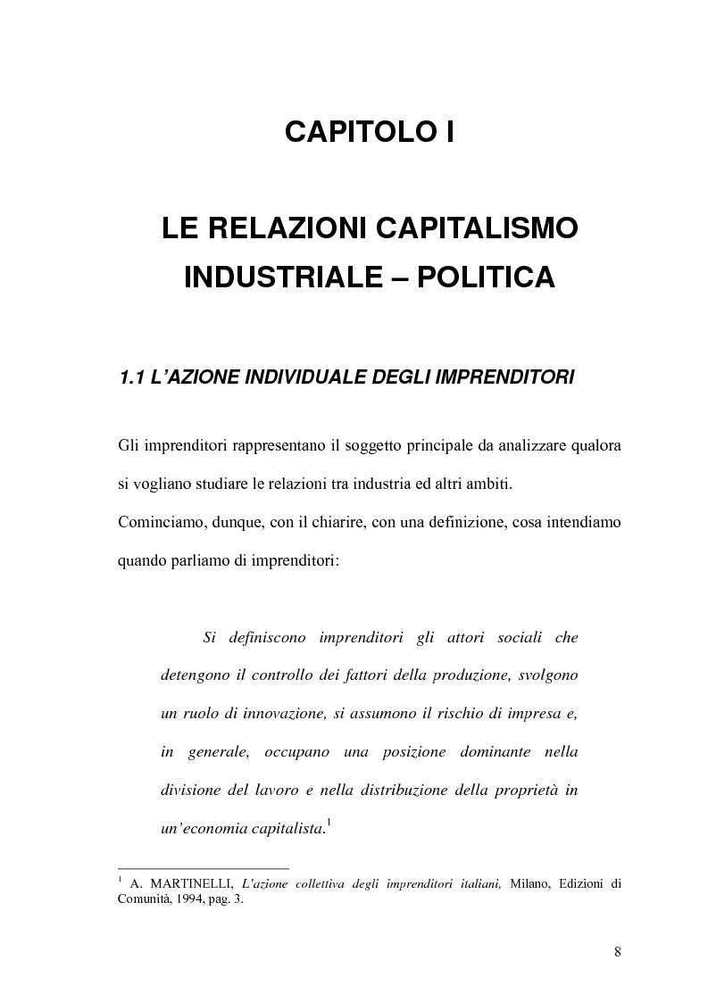 Anteprima della tesi: Politica e capitalismo industriale, Pagina 6