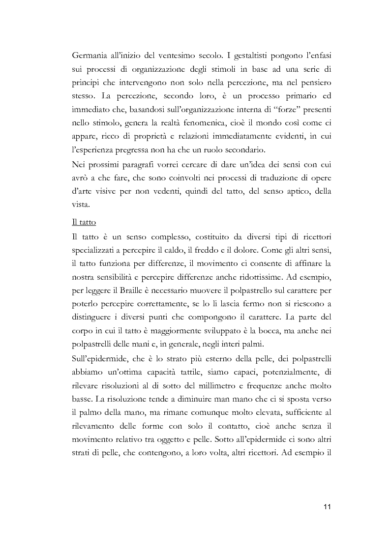 Anteprima della tesi: Arti visive per non vedenti, Pagina 5