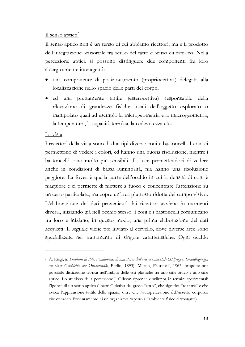 Anteprima della tesi: Arti visive per non vedenti, Pagina 7