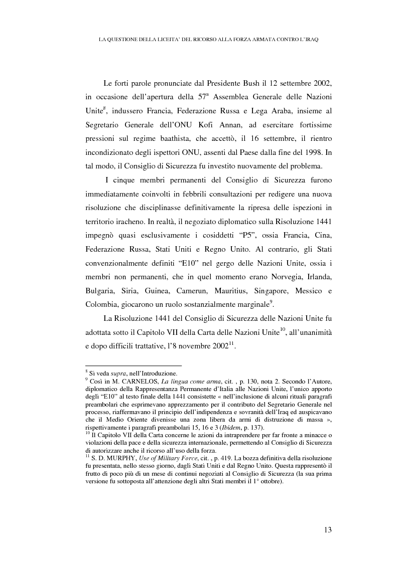 Anteprima della tesi: Ius ad bellum e ius in bello nel conflitto tra Stati Uniti e loro alleati contro l'Iraq, Pagina 13