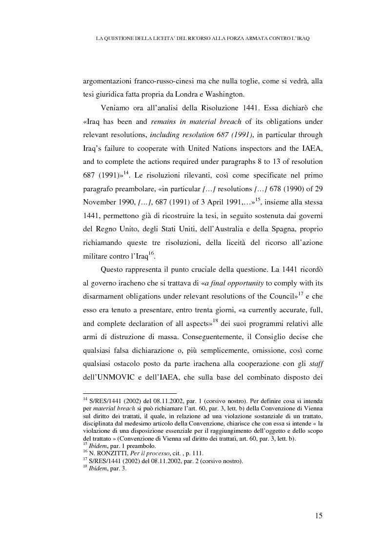 Anteprima della tesi: Ius ad bellum e ius in bello nel conflitto tra Stati Uniti e loro alleati contro l'Iraq, Pagina 15