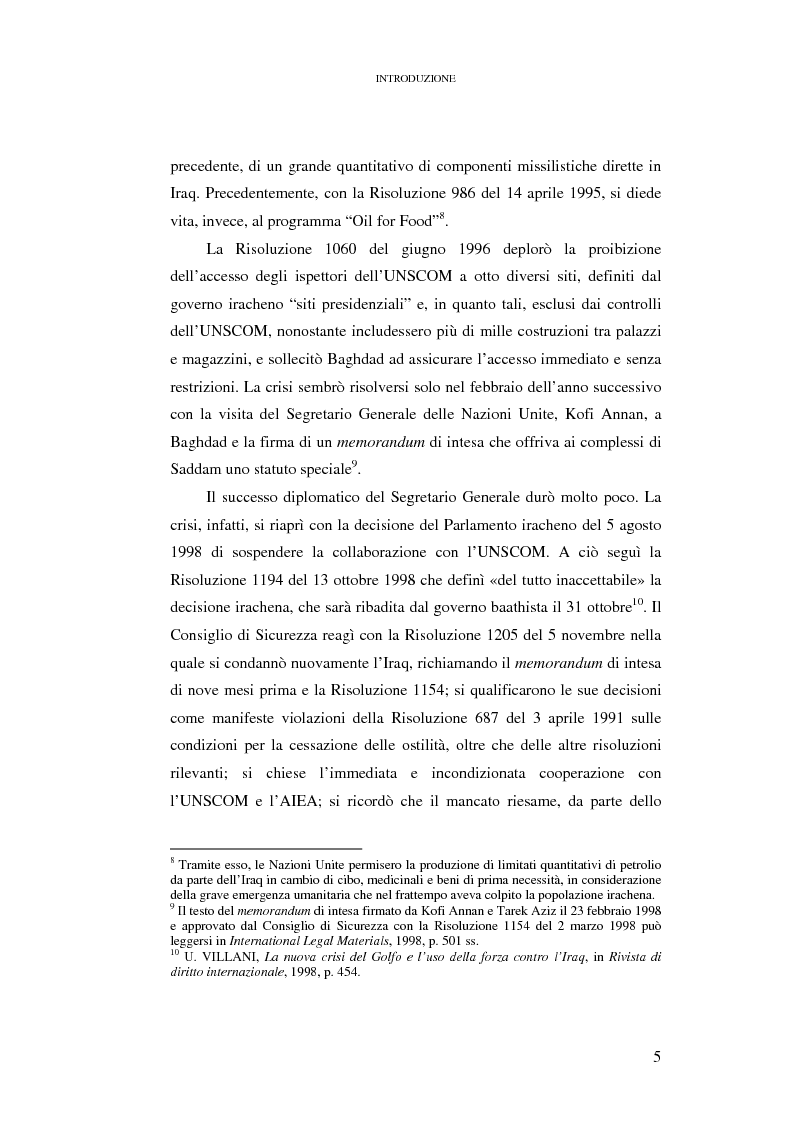 Anteprima della tesi: Ius ad bellum e ius in bello nel conflitto tra Stati Uniti e loro alleati contro l'Iraq, Pagina 5
