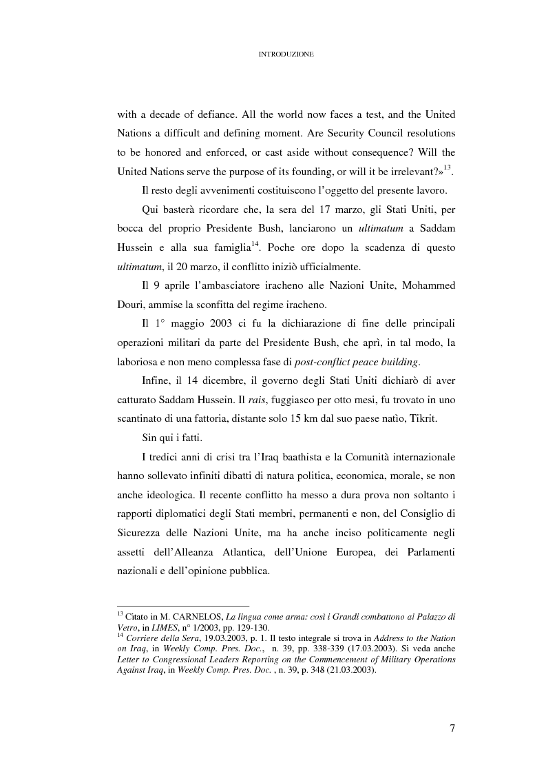 Anteprima della tesi: Ius ad bellum e ius in bello nel conflitto tra Stati Uniti e loro alleati contro l'Iraq, Pagina 7