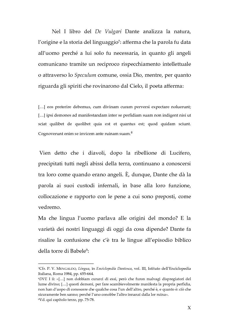 Anteprima della tesi: La lingua dei diavoli nell'Inferno dantesco, Pagina 4