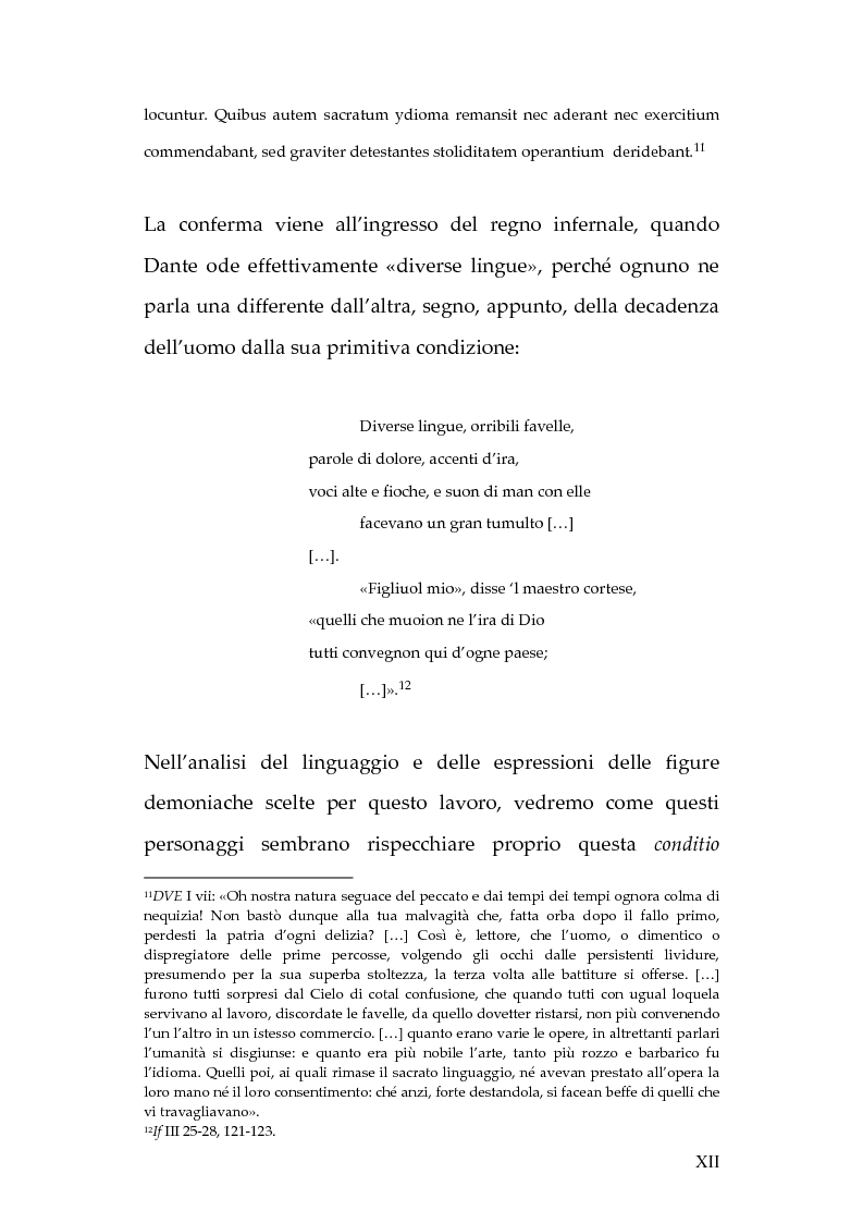 Anteprima della tesi: La lingua dei diavoli nell'Inferno dantesco, Pagina 6