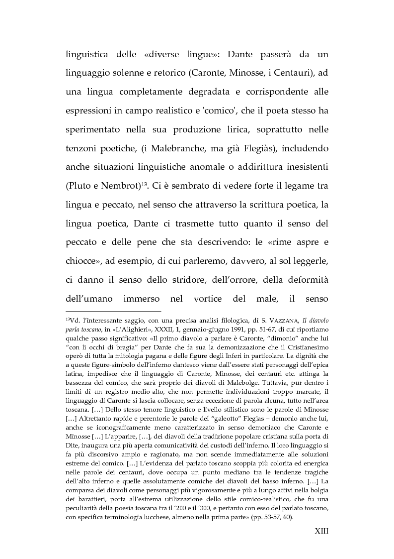 Anteprima della tesi: La lingua dei diavoli nell'Inferno dantesco, Pagina 7