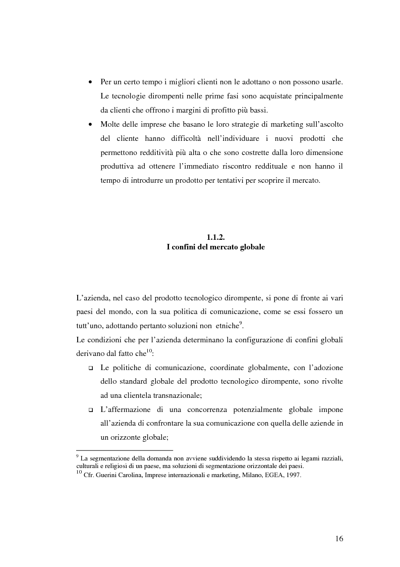 Anteprima della tesi: Le politiche di comunicazione dei prodotti tecnologici dirompenti nel mercato globale. Il caso Jepssen, Pagina 10