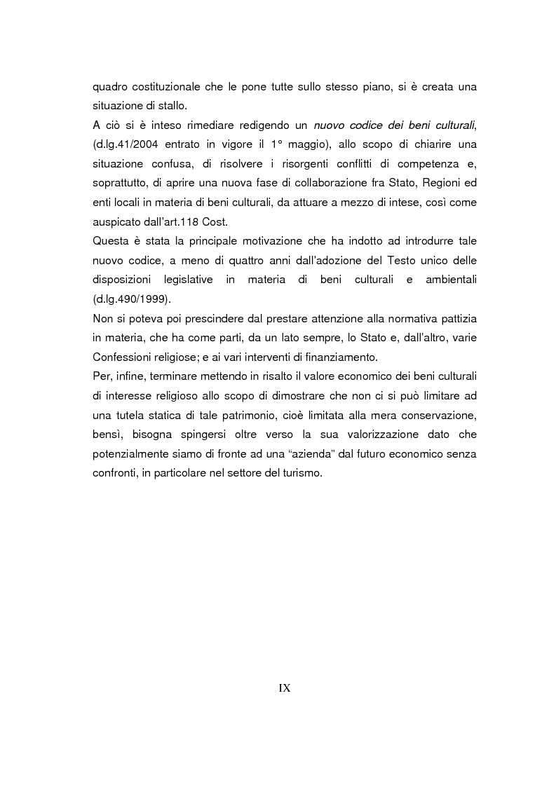 Anteprima della tesi: Beni culturali di interesse religioso, Pagina 3