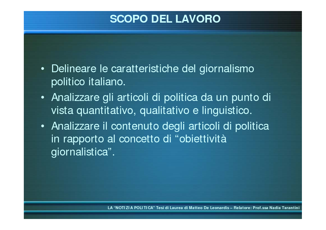 Anteprima della tesi: La ''notizia politica'', Pagina 3