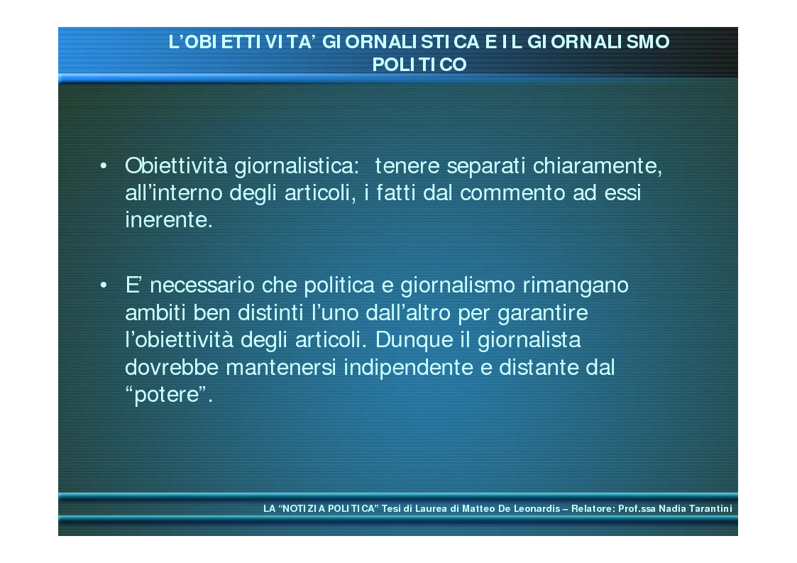 Anteprima della tesi: La ''notizia politica'', Pagina 4