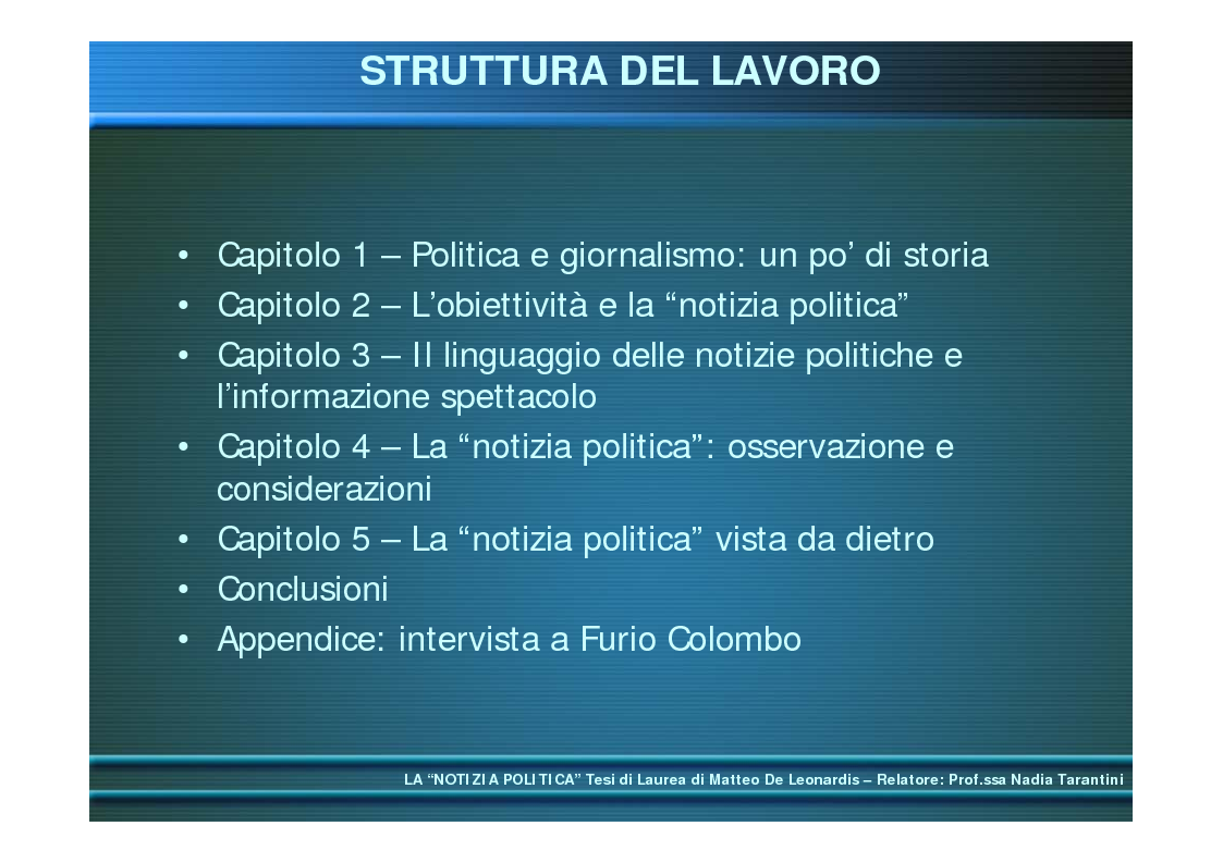 Anteprima della tesi: La ''notizia politica'', Pagina 5