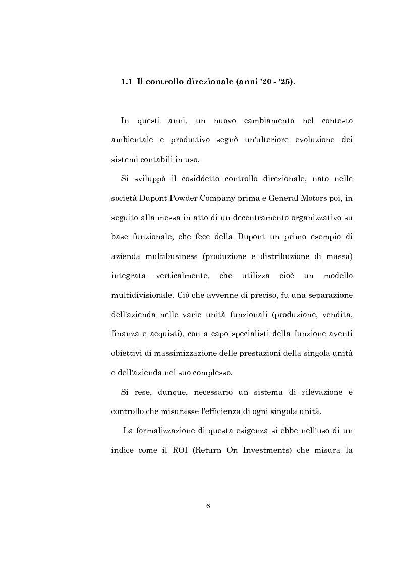 Anteprima della tesi: L'evoluzione dei sistemi di programmazione e controllo: l'Activity Based Costing, Pagina 10