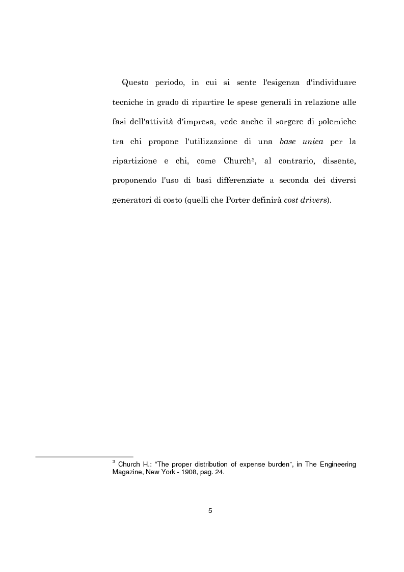 Anteprima della tesi: L'evoluzione dei sistemi di programmazione e controllo: l'Activity Based Costing, Pagina 9
