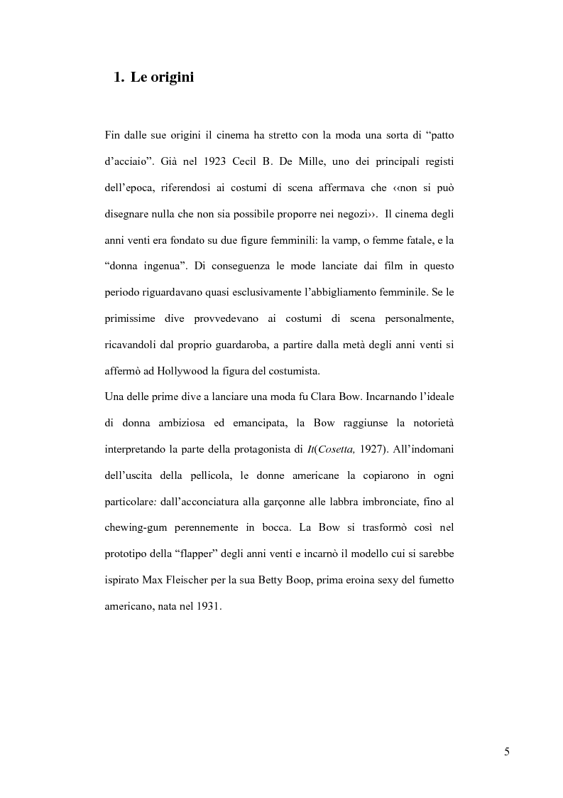 Anteprima della tesi: Cinema e Moda. I fenomeni di moda generati dai film, Pagina 3
