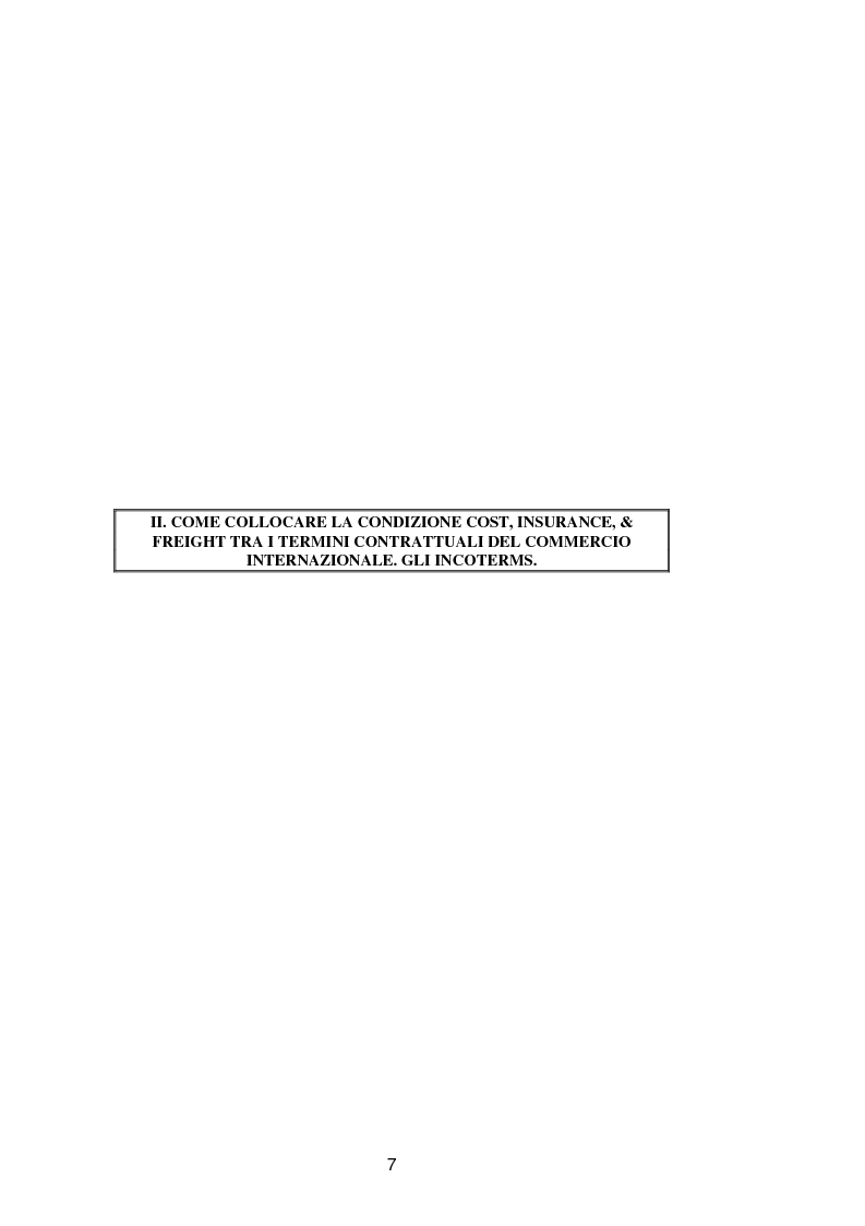 Anteprima della tesi: La vendita a condizione C.I.F. nella giurisprudenza di Common Law, Pagina 11